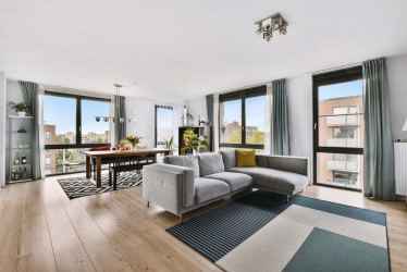 Living room in an upscale apartment